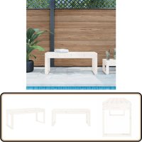 Gartenbank Weiß 110x38x45 cm Massivholz Kiefer - Gartenbank - Holzmöbel - Gartenmöbel - Terrassentisch - Outdoor Möbel Gartenbank Weiß 110x38x45 cm Massivholz Kiefer - Gartenbank - Holzmöbel - Gartenmöbel - Terrassentisch - Outdoor Möbel von VIDAXL