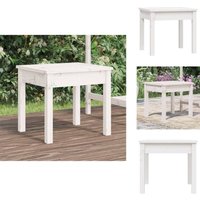 Gartenbank Weiß 50x44x45 cm Massivholz Kiefer - Gartenbank - Holzmöbel - Gartenmöbel - Outdoor Möbel - Kiefernholz von VIDAXL