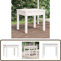 Gartenbank Weiß 50x44x45 cm Massivholz Kiefer - Gartenbank - Holzmöbel - Gartenmöbel - Outdoor Möbel - Kiefernholz von VIDAXL