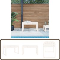 Gartenbank Weiß 80x38x45 cm Massivholz Kiefer - Gartenbank - Holzmöbel - Gartenmöbel - Outdoor Möbel - Kiefernholz von VIDAXL