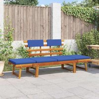 Vidaxl - Gartenbank mit Auflagen 2-in-1 190 cm Massivholz Akazie Vidaxl - Gartenbank mit Auflagen 2-in-1 190 cm Massivholz Akazie von VIDAXL
