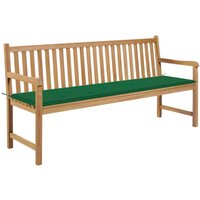 Gartenbank mit Grüner Auflage 175 cm Massivholz Teak vidaXL Gartenbank mit Grüner Auflage 175 cm Massivholz Teak vidaXL von VIDAXL