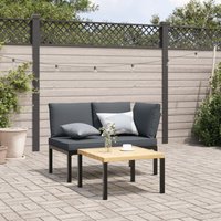 Vidaxl - Gartenbank mit Kissen Schwarz Aluminium Vidaxl - Gartenbank mit Kissen Schwarz Aluminium von VIDAXL