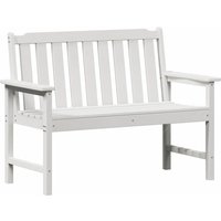 Gartenbank mit Kissen Weiß 120 x 59 x 88cm Plastik Vidaxl von VIDAXL