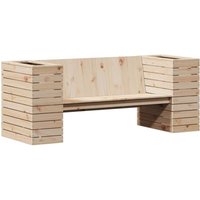 Gartenbank mit Pflanzkübeln 167,5x60x65 cm Massivholz Kiefer Vidaxl 61770 von VIDAXL