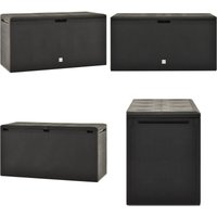 Gartenbox Anthrazit 114x47x60 cm - Gartenbox - Außenaufbewahrung - Stauraum - Gartendekoration - Polypropylene Box - Home & Living von VIDAXL