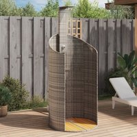 Vidaxl - Gartendusche Grau 100x100x241,5 cm Poly Rattan Akazienholz von VIDAXL