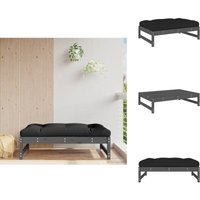 Vidaxl - Gartenhocker Grau 120x80 cm Massivholz Kiefer - Gartenstuhl - Holzsessel - Gartenlounge - Balkonmöbeln - Esszimmerstühle von VIDAXL