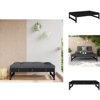 Gartenhocker Schwarz 120x80 cm Massivholz Kiefer - Gartentisch - Gartenstuhl - Gartenlounge - Holz Möbel - Gartenmöbeln Gartenhocker Schwarz 120x80 cm Massivholz Kiefer - Gartentisch - Gartenstuhl - Gartenlounge - Holz Möbel - Gartenmöbeln von VIDAXL