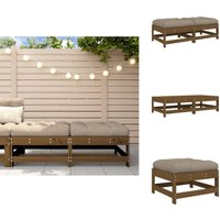 Gartenhocker mit Kissen 2 Stk. Honigbraun Massivholz Kiefer - Gartenhocker - Holz Gartenmöbel - Kiefernholz Möbel - Lounge Set - Gartenlounge Gartenhocker mit Kissen 2 Stk. Honigbraun Massivholz Kiefer - Gartenhocker - Holz Gartenmöbel - Kiefernholz Möbel - Lounge Set - Gartenlounge von VIDAXL
