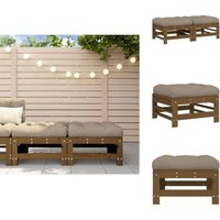 Vidaxl - Gartenhocker mit Kissen 2 Stk. Honigbraun Massivholz Kiefer - Gartenhocker - Kiefernholz - Lounge Möbel - Gartenmöbel - Esszimmerstühle Vidaxl - Gartenhocker mit Kissen 2 Stk. Honigbraun Massivholz Kiefer - Gartenhocker - Kiefernholz - Lounge Möbel - Gartenmöbel - Esszimmerstühle von VIDAXL