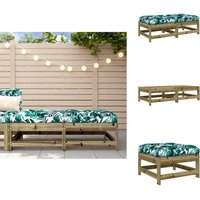 Gartenhocker mit Kissen 2 Stk. Kiefernholz Imprägniert - Gartenhocker - Kiefernholzhöcker - Gartenmöbeln - Lounge Möbel - Terrassentisch Gartenhocker mit Kissen 2 Stk. Kiefernholz Imprägniert - Gartenhocker - Kiefernholzhöcker - Gartenmöbeln - Lounge Möbel - Terrassentisch von VIDAXL