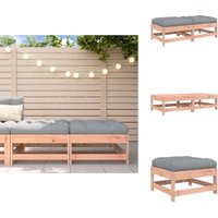 Vidaxl - Gartenhocker mit Kissen 2 Stk. Massivholz Douglasie - Gartenhocker - Holz Gartenmöbel - Lounge Möbel - Gartenlounge - Esszimmerstuhl von VIDAXL