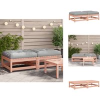 Vidaxl - Gartenhocker mit Kissen 2 Stk. Massivholz Douglasie - Gartentisch - Gartenstuhl - Gartenmöbeln - Outdoor Möbel - Lounge Set von VIDAXL