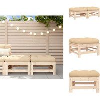 Gartenhocker mit Kissen 2 Stk. Massivholz Kiefer - Gartenhocker - Kiefernholz Möbel - Lounge Set - Gartenmöbel - Terrassentisch Gartenhocker mit Kissen 2 Stk. Massivholz Kiefer - Gartenhocker - Kiefernholz Möbel - Lounge Set - Gartenmöbel - Terrassentisch von VIDAXL