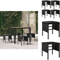 Gartenhocker mit Kissen 4 Stk. Schwarz Poly Rattan - Gartenhocker - Sitzsack - Outdoor Möbel - Balkonmöbel - Terrasse Gartenhocker mit Kissen 4 Stk. Schwarz Poly Rattan - Gartenhocker - Sitzsack - Outdoor Möbel - Balkonmöbel - Terrasse von VIDAXL