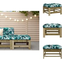 Gartenhocker mit Kissen Kiefernholz Imprägniert - Gartenstuhl - Holzsessel - Gartenlounge - Balkonmöbeln - Esszimmerstühle Gartenhocker mit Kissen Kiefernholz Imprägniert - Gartenstuhl - Holzsessel - Gartenlounge - Balkonmöbeln - Esszimmerstühle von VIDAXL