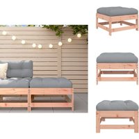 Vidaxl - Gartenhocker mit Kissen Massivholz Douglasie - Gartenhocker - Holz Gartenmöbel - Lounge Möbel - Gartenstuhl - Outdoor Furniture von VIDAXL