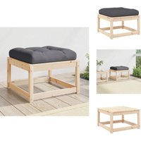 Gartenhocker mit Kissen Massivholz Kiefer - Gartenstuhl - Holzsessel - Gartenmöbeln - Lounge Möbel - Esszimmerstühle von VIDAXL