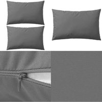 Gartenkissen 2 Stk. 60 x 40 cm Grau - Gartenkissen - Kopfkissen - Home & Living - Grau Gartenkissen 2 Stk. 60 x 40 cm Grau - Gartenkissen - Kopfkissen - Home & Living - Grau von VIDAXL