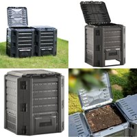 Gartenkomposter Schwarz 380 l - Komposter - Gartenkomposter - Home & Living - Schwarz von VIDAXL