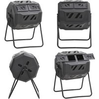 Gartenkomposter Schwarz 73x64x95 cm 160 l - Kompostbehälter - Komposter - Home & Living - Schwarz von VIDAXL