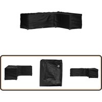 Gartenmöbel-Abdeckung in L-Form 18 Ösen 285x220x80 cm - Gartenmöbelschutzhülle - Rattanmöbel Abdecken - Wetterfest - UV-beständig von VIDAXL