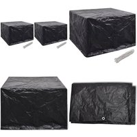 Vidaxl - Gartenmöbel-Abdeckungen 2 Stk. 8 Ösen 135x135x90 cm - Gartenmöbel Abdeckung - Gartenmöbel Schutzhülle - Rattan Möbelschutz - Wetterfeste von VIDAXL