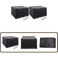 Gartenmöbel-Abdeckungen 2 Stk. 8 Ösen 135x135x90 cm - Gartenmöbel Abdeckung - Gartenmöbel Schutzhülle - Rattan Möbelschutz - Wetterfeste Abdeckung von VIDAXL