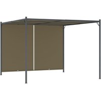 Bonnevie - Garten-pergola Gartenpavillon mit Ausziehbarem Dach 3x3 m Taupe 180 g/m² vidaXL von BONNEVIE