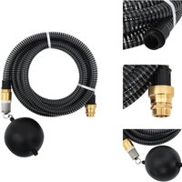 Gartenschläuche - Living Saugschlauch mit Messing-Anschlüssen Schwarz 1,1 5 m PVC von VIDAXL
