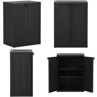 Gartenschrank Schwarz 65x45x88 cm pp Rattan-Optik - Lagerschrank - Garderobenschrank - Aufbewahrungsbox - Außenmöbel - Rattan Optik - Home & Living Gartenschrank Schwarz 65x45x88 cm pp Rattan-Optik - Lagerschrank - Garderobenschrank - Aufbewahrungsbox - Außenmöbel - Rattan Optik - Home & Living von VIDAXL