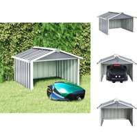 Gartenschuppen & Geräteschuppen - Living Rasenmäher Garage 92x97x63 cm Verzinkter Stahl Grau - Grau von VIDAXL
