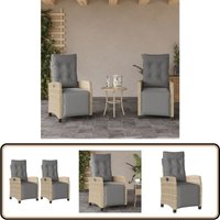 Gartensessel mit Fußteil 2 Stk. Verstellbar Poly Rattan - Gartenstuhl - Liegesessel - Gartenmöbel - Rattan Möbel - Esszimmer Stuhl Gartensessel mit Fußteil 2 Stk. Verstellbar Poly Rattan - Gartenstuhl - Liegesessel - Gartenmöbel - Rattan Möbel - Esszimmer Stuhl von VIDAXL
