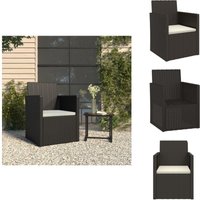 Gartensessel mit Kissen Schwarz Poly Rattan - Gartensessel - Outdoor Möbel - Gartenmöbel - Polyrattan - Gartenstuhl von VIDAXL