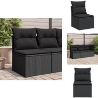 Gartensessel ohne Armlehnen mit Kissen Schwarz Poly Rattan - Gartenstuhl - Outdoor Möbel - Loungesessel - Rattan Gartenmöbel - Wetterfeste Gartenmöbel Gartensessel ohne Armlehnen mit Kissen Schwarz Poly Rattan - Gartenstuhl - Outdoor Möbel - Loungesessel - Rattan Gartenmöbel - Wetterfeste Gartenmöbel von VIDAXL