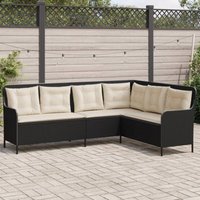 Gartensofa in L-Form mit Kissen Schwarz Poly Rattan - Vidaxl Gartensofa in L-Form mit Kissen Schwarz Poly Rattan - Vidaxl von VIDAXL