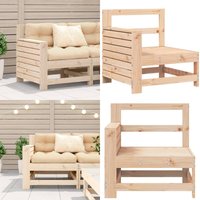 Gartensofa mit Armlehne 69x62x70,5 cm Massivholz Kiefer - Gartenmöbel - Kiefernholzmöbel - Gartensofa - Lounge Möbel - Außenmöbel - Home & Living von VIDAXL
