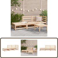 Gartensofa mit Fußhocker 2-Sitzer Massivholz Kiefer - Gartenmöbel - Holzsessel - Esszimmergarnitur - Lounge Set - Balkonmöbeln Gartensofa mit Fußhocker 2-Sitzer Massivholz Kiefer - Gartenmöbel - Holzsessel - Esszimmergarnitur - Lounge Set - Balkonmöbeln von VIDAXL
