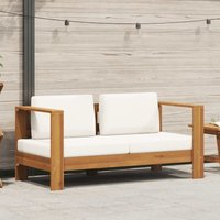 Vidaxl - Gartensofa mit Kissen 140 cm Akazien Massivholz Cremeweiß Vidaxl - Gartensofa mit Kissen 140 cm Akazien Massivholz Cremeweiß von VIDAXL