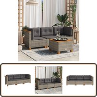 Gartensofa mit Kissen 3-Sitzer Grau Poly Rattan - Gartensofa - Outdoor Möbel - Lounge Set - Gartenlounge - Rattan Gartenmöbel Gartensofa mit Kissen 3-Sitzer Grau Poly Rattan - Gartensofa - Outdoor Möbel - Lounge Set - Gartenlounge - Rattan Gartenmöbel von VIDAXL