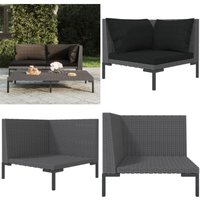 Gartensofa mit Kissen Halbrundes Poly Rattan - Gartensofa - Outdoor Möbel - Balkonmöbel - Lounge Set - Rattan Gartenmöbel - Home & Living von VIDAXL