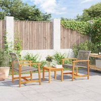 Gartenstühle 2 Stk. Grau Poly Rattan und Akazienholz - Vidaxl von VIDAXL
