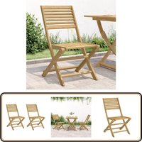 Gartenstühle 2 Stk. Klappbar 48,5x61,5x87 cm Massivholz Akazie - Gartensaßsessel - Gartenmöbel - Holz Gartenstuhl - Akzient Stuhl - Outdoor Möbel Gartenstühle 2 Stk. Klappbar 48,5x61,5x87 cm Massivholz Akazie - Gartensaßsessel - Gartenmöbel - Holz Gartenstuhl - Akzient Stuhl - Outdoor Möbel von VIDAXL