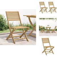 Gartenstühle 2 Stk. Klappbar 48,5x61,5x87 cm Massivholz Akazie - Gartensaßsessel - Gartenmöbel - Holz Gartenstuhl - Akzient Stuhl - Outdoor Möbel Gartenstühle 2 Stk. Klappbar 48,5x61,5x87 cm Massivholz Akazie - Gartensaßsessel - Gartenmöbel - Holz Gartenstuhl - Akzient Stuhl - Outdoor Möbel von VIDAXL