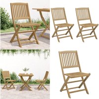 Gartenstühle 2 Stk. Klappbar 57x48,5x90 cm Massivholz Akazie - Gartenzubehör - Gartenstühle - Holz Gartenstühle - Akzient Stuhl - Outdoor Möbel von VIDAXL