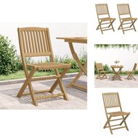 Vidaxl - Gartenstühle 2 Stk. Klappbar 57x48,5x90 cm Massivholz Akazie - Gartenzubehör - Gartenstühle - Holz Gartenstühle - Akzient Stuhl - Outdoor von VIDAXL