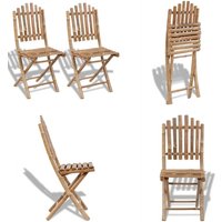 Vidaxl - Gartenstühle 2 Stk. Klappbar Bambus - Esszimmerstühle - Gartenstühle - Bambusstühle - Klappbare Stühle - Outdoor Möbel - Home & Living von VIDAXL