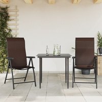 Gartenstühle 2 Stk. Klappbar Braun Poly Rattan Vidaxl 157360 von VIDAXL