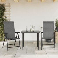 Gartenstühle 2 Stk. Klappbar Grau Poly Rattan Vidaxl 711926 von VIDAXL